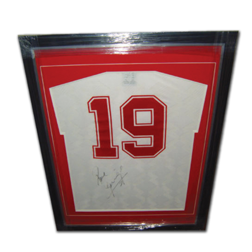 Paul Gascoigne Gazza England Legend signed Italia 90 framed shirt
