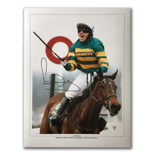 A P McCoy Legendary Jockey Horse Racing Signed  Grand National Photo Mount