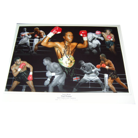 Nigel Benn Boxing Autographed Photo Montage