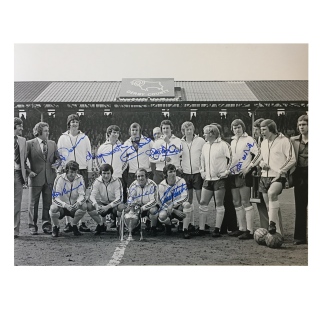 Derby County FC Division 1 Winners 1975 signed photo x7 McFarland etc